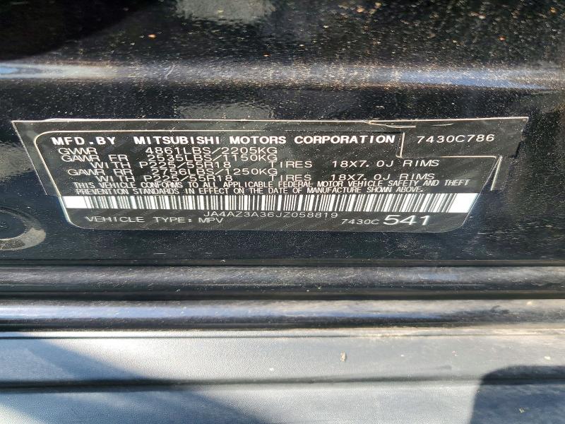 Продаж на аукціоні авто 2018 Mitsubishi Outlander, vin: JA4AZ3A36JZ058819, номер лоту: 47781826