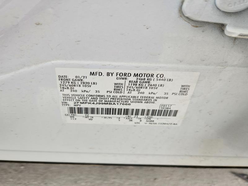 Aukcja sprzedaży 2021 Ford Edge, vin: 2FMPK4J99MBA17666, numer aukcji: 46612756
