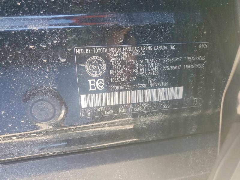 Aukcja sprzedaży 2024 Toyota Rav4, vin: 2T3B1RFV5RC415760, numer aukcji: 79200335