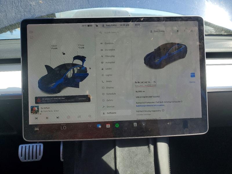 46224686 :رقم المزاد ، 5YJ3E1EC4NF122392 vin ، 2022 Tesla Model 3 مزاد بيع