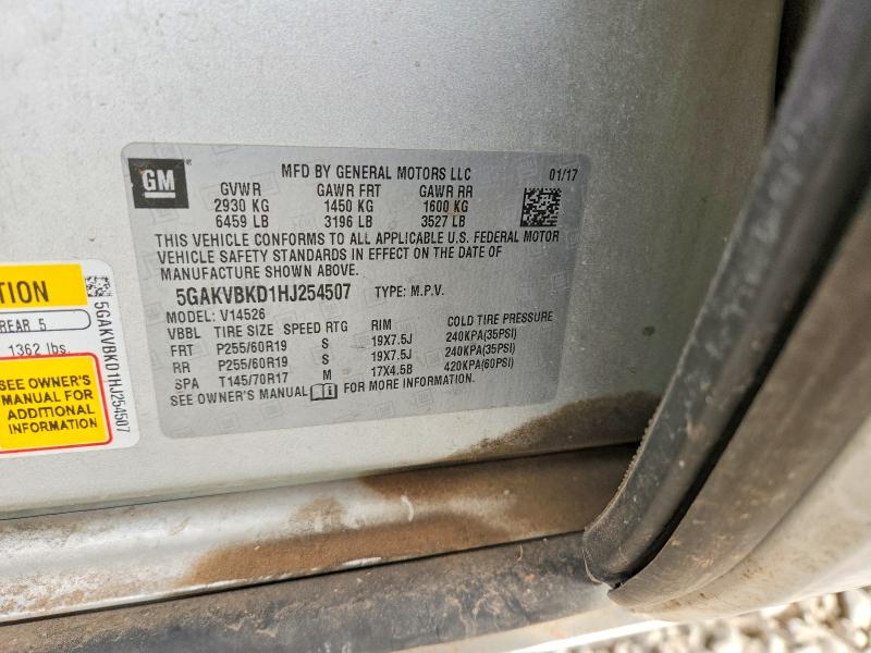 Aukcja sprzedaży 2017 Buick Enclave, vin: 5GAKVBKD1HJ254507, numer aukcji: 42077586