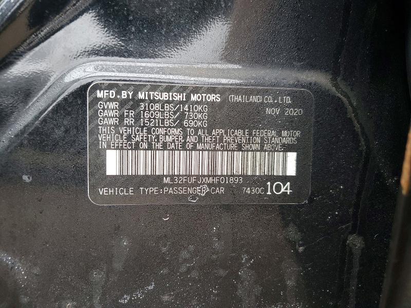 Продаж на аукціоні авто 2021 Mitsubishi Mirage, vin: ML32FUFJXMHF01893, номер лоту: 79706415