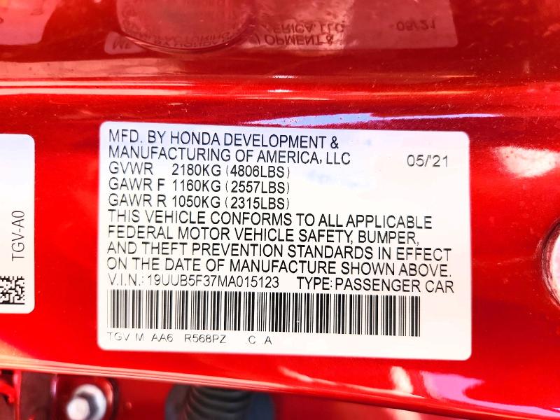 Aukcja sprzedaży 2021 Acura Tlx, vin: 19UUB5F37MA015123, numer aukcji: 79904805