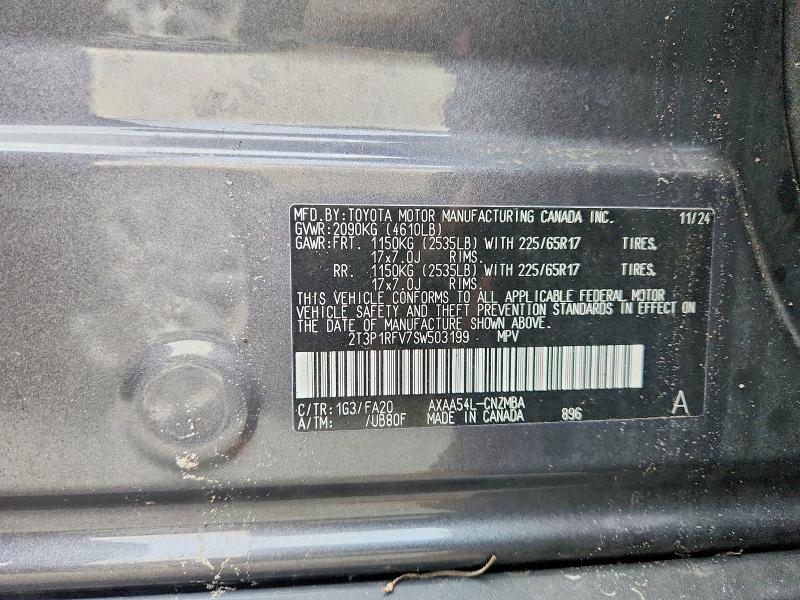 Aukcja sprzedaży 2025 Toyota Rav4, vin: 2T3P1RFV7SW503199, numer aukcji: 45852546