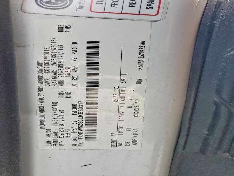 Продаж на аукціоні авто 2020 Ford Transit, vin: 1FDBW5Z86LKB30317, номер лоту: 79976215