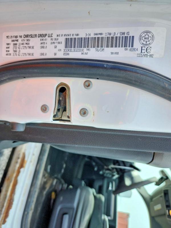 46652166 :رقم المزاد ، 3C63R3DL3EG233101 vin ، 2014 Ram 3500 مزاد بيع