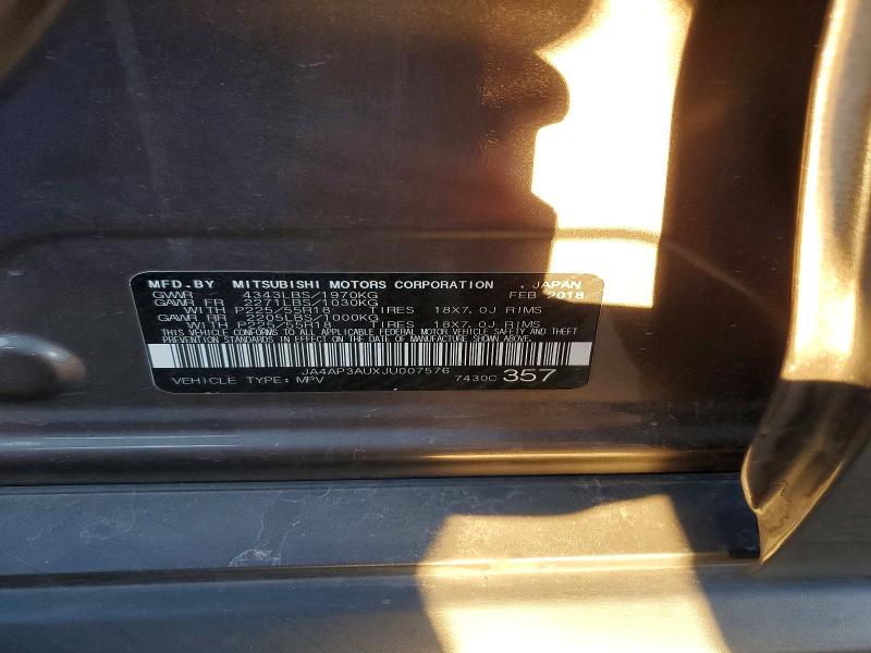 Aukcja sprzedaży 2018 Mitsubishi Outlander Sport, vin: JA4AP3AUXJU007576, numer aukcji: 47634406