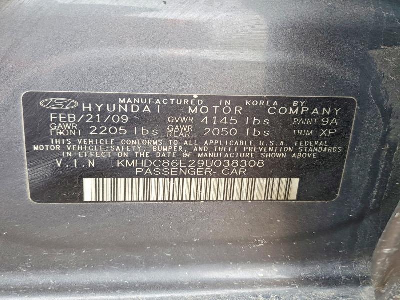 Продаж на аукціоні авто 2009 Hyundai Elantra, vin: KMHDC86E29U038308, номер лоту: 41833876