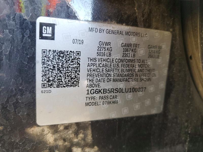 79307825 :رقم المزاد ، 1G6KB5RS0LU100037 vin ، 2020 Cadillac Ct6 مزاد بيع