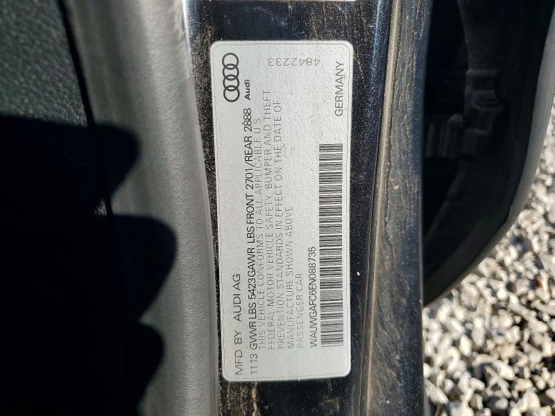 46752006 :رقم المزاد ، WAUWGAFC6EN088735 vin ، 2014 Audi A7 مزاد بيع