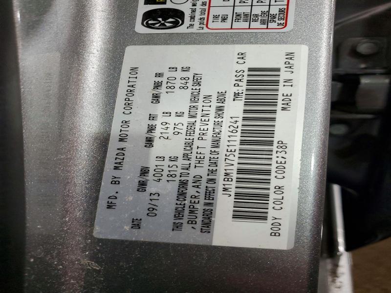 48222706 :رقم المزاد ، JM1BM1V75E1116241 vin ، 2014 Mazda 3 مزاد بيع