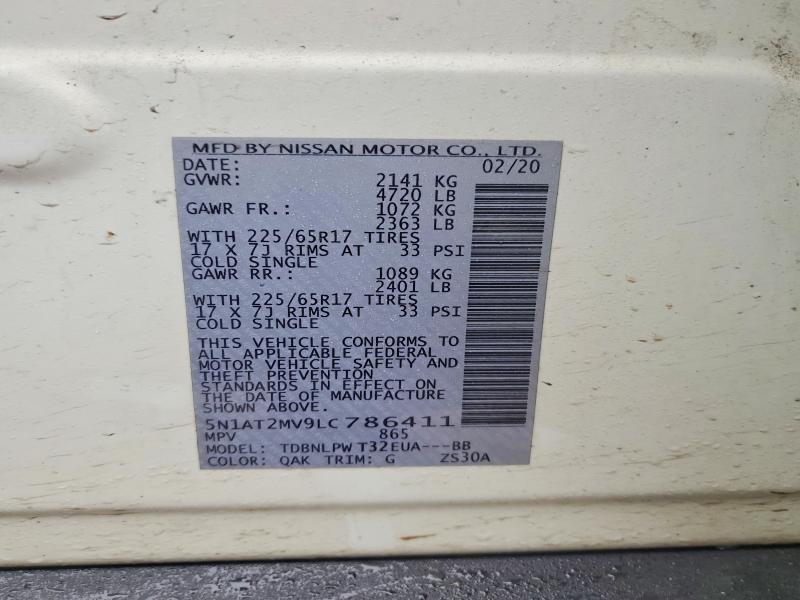 Продажа на аукционе авто 2020 Nissan Rogue, vin: 5N1AT2MV9LC786411, номер лота: 41723676