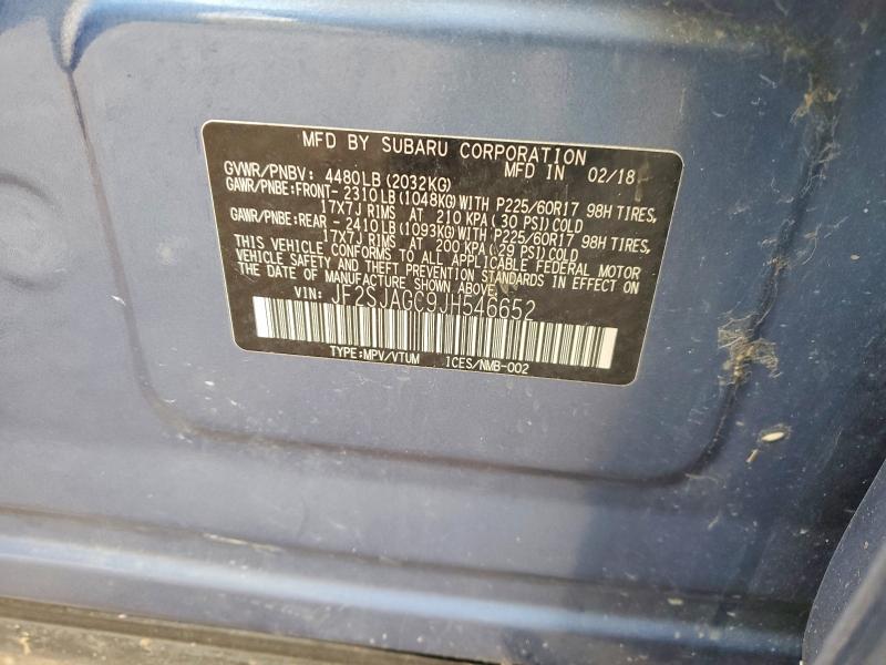 Aukcja sprzedaży 2018 Subaru Forester, vin: JF2SJAGC9JH546652, numer aukcji: 47403296