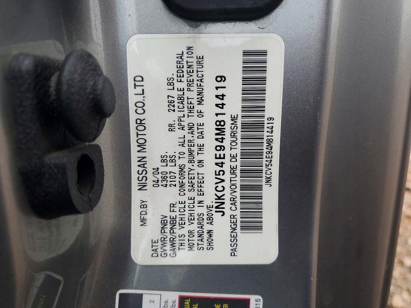 Aukcja sprzedaży 2004 Infiniti G35, vin: JNKCV54E94M814419, numer aukcji: 79942715