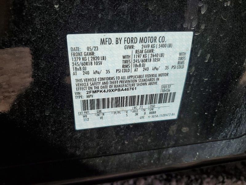 Aukcja sprzedaży 2023 Ford Edge, vin: 2FMPK4J9XPBA46761, numer aukcji: 47642996