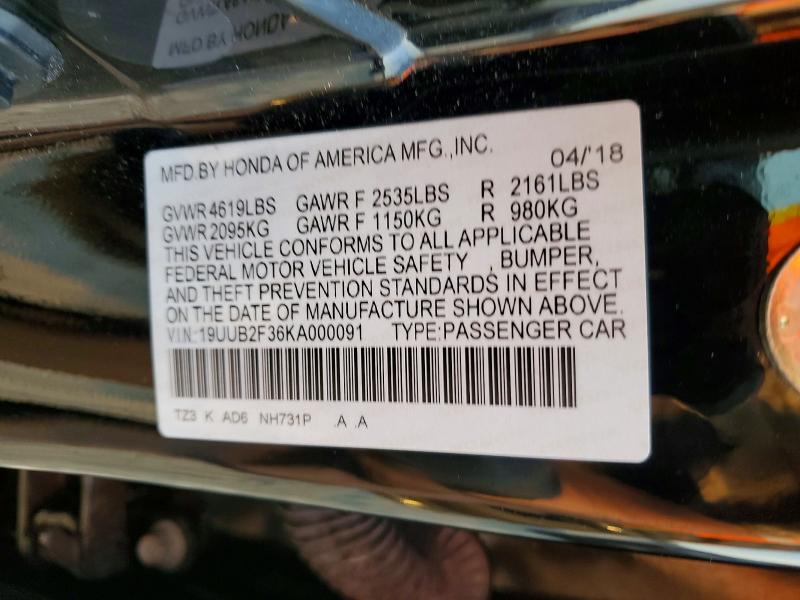 Aukcja sprzedaży 2019 Acura Tlx, vin: 19UUB2F36KA000091, numer aukcji: 47065556