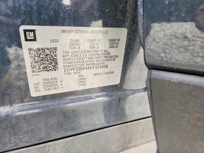 47217446 :رقم المزاد ، 1GYFZBR41KF124516 vin ، 2019 Cadillac Xt4 مزاد بيع