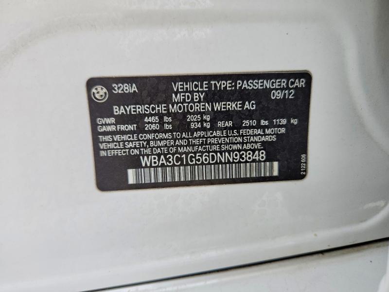 79669575 :رقم المزاد ، WBA3C1G56DNN93848 vin ، 2013 Bmw 328 مزاد بيع