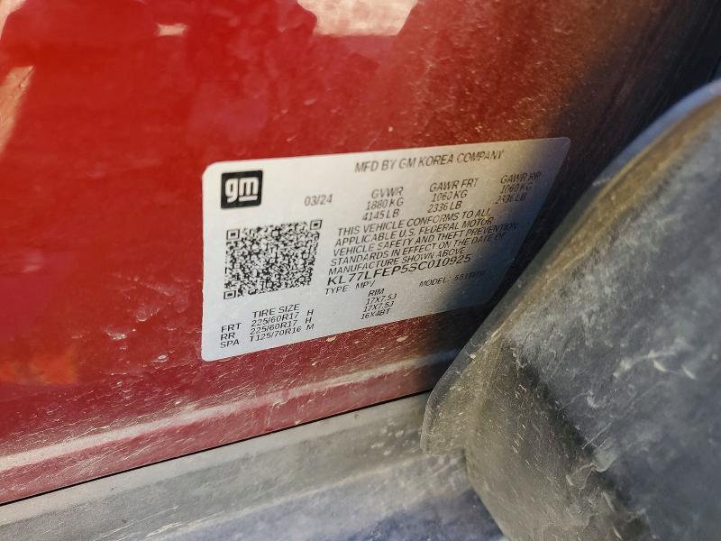 41752566 :رقم المزاد ، KL77LFEP5SC010925 vin ، 2025 Chevrolet Trax مزاد بيع