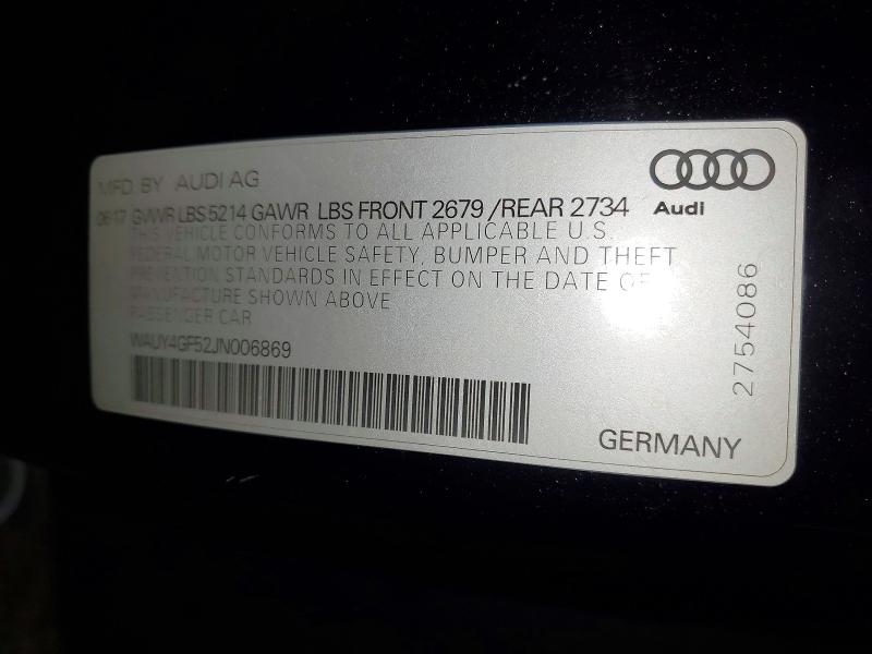 Aukcja sprzedaży 2018 Audi S5, vin: WAUY4GF52JN006869, numer aukcji: 45608416