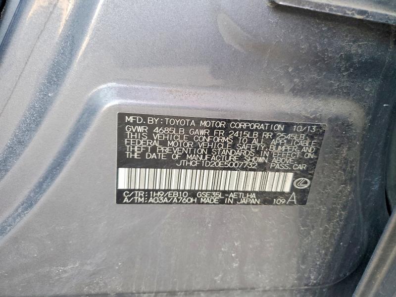 Продажа на аукционе авто 2014 Lexus Is 250, vin: JTHCF1D20E5007732, номер лота: 47098756