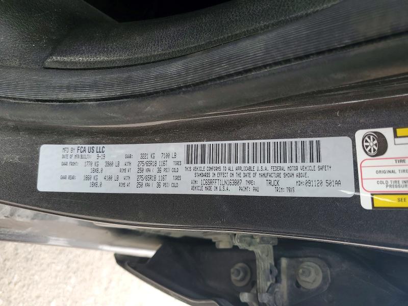 Продажа на аукционе авто 2020 Ram 1500, vin: 1C6SRFFT1LN163807, номер лота: 47995466
