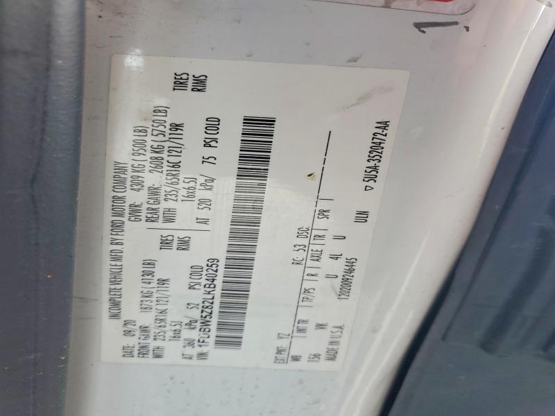 Aukcja sprzedaży 2020 Ford Transit, vin: 1FDBW5Z82LKB40259, numer aukcji: 79977645