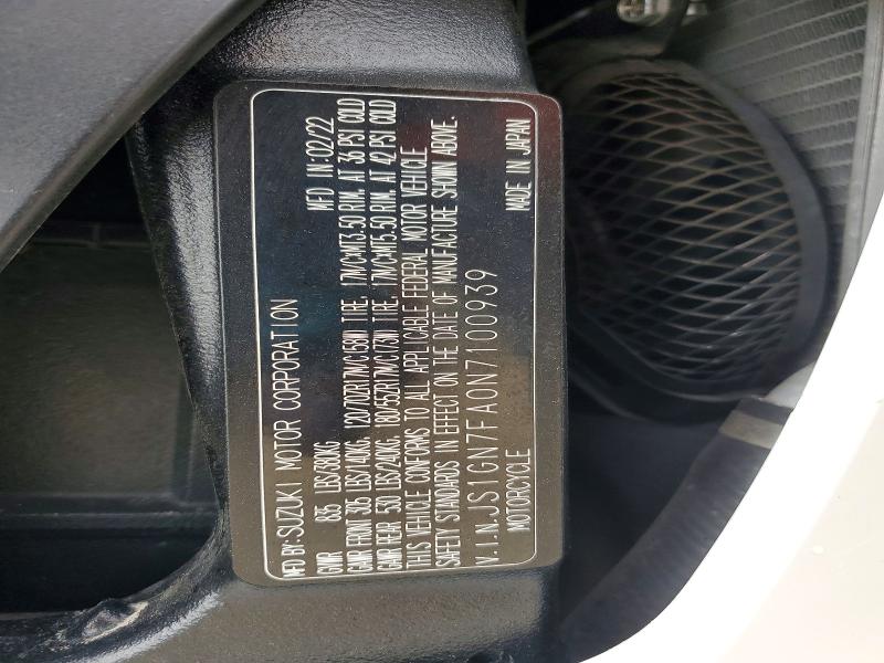 Продажа на аукционе авто 2022 Suzuki Gsx-r600, vin: JS1GN7FA0N7100939, номер лота: 41959886