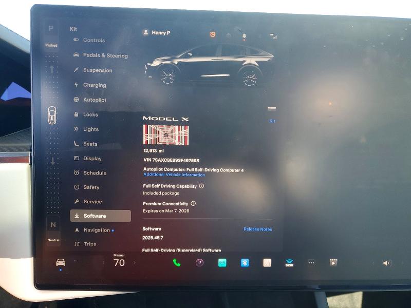 Продажа на аукционе авто 2025 Tesla Model X, vin: 7SAXCBE69SF467598, номер лота: 41990366