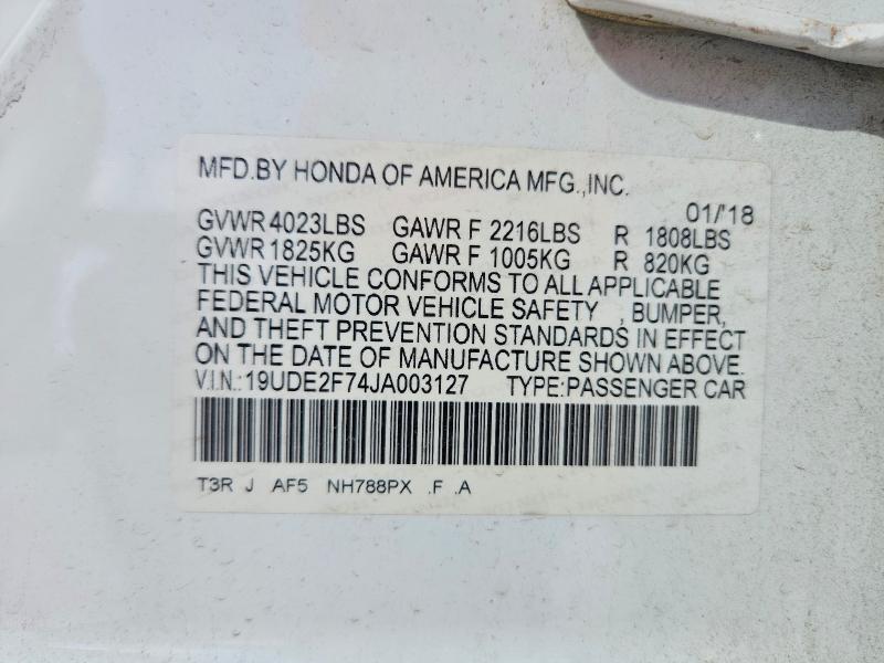 2018 Acura Ilx მანქანა იყიდება აუქციონზე, vin: 19UDE2F74JA003127, აუქციონის ნომერი: 41800296