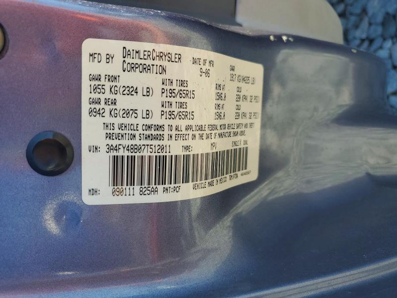 47837506 :رقم المزاد ، 3A4FY48B07T512011 vin ، 2007 Chrysler Pt Cruiser مزاد بيع