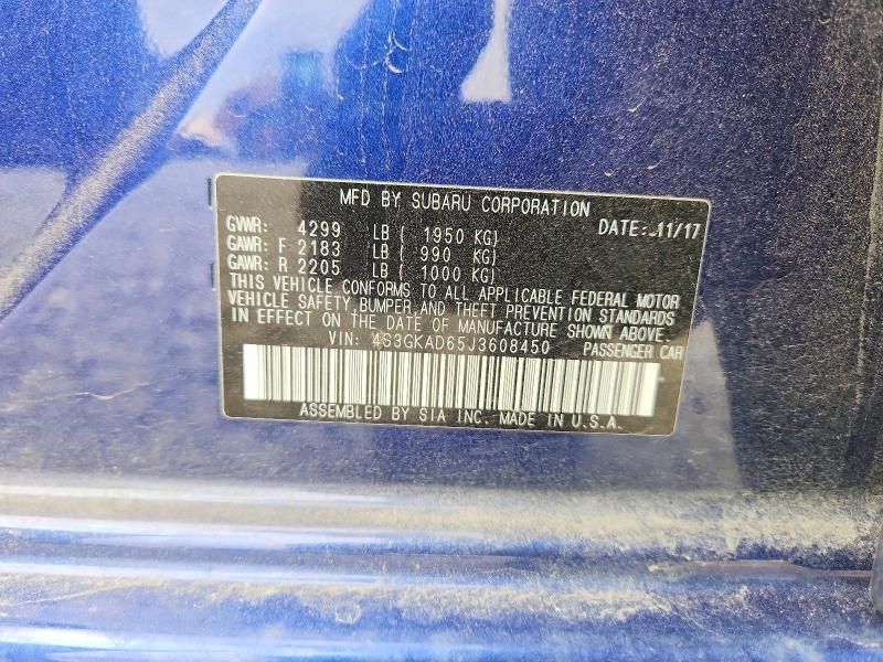 2018 Subaru Impreza მანქანა იყიდება აუქციონზე, vin: 4S3GKAD65J3608450, აუქციონის ნომერი: 47427356