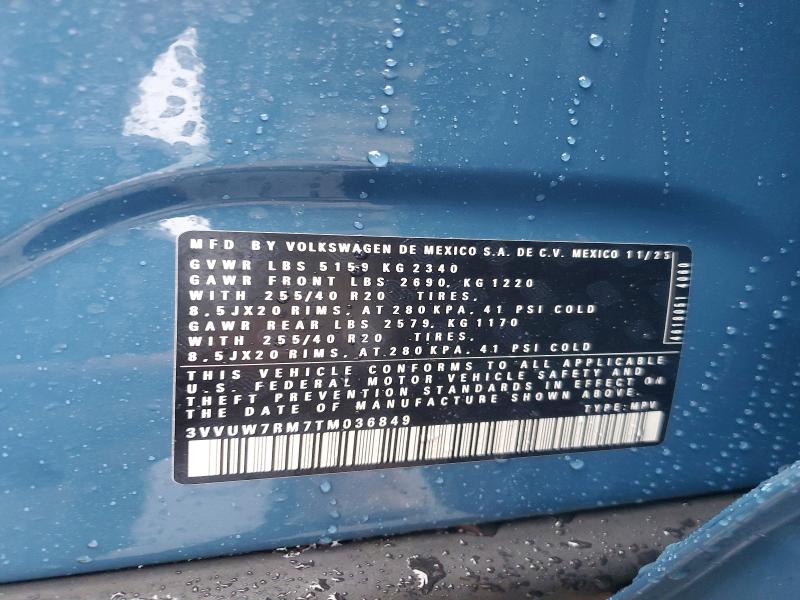 Aukcja sprzedaży 2026 Volkswagen Tiguan, vin: 3VVUW7RM7TM036849, numer aukcji: 79688715