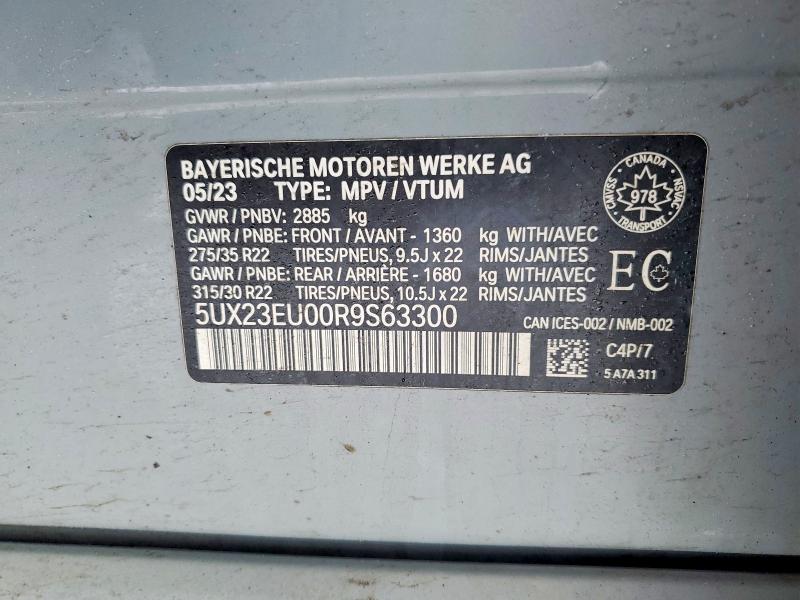 46534946 :رقم المزاد ، 5UX23EU00R9S63300 vin ، 2024 Bmw X5 مزاد بيع