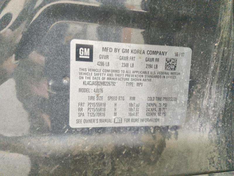 45820666 :رقم المزاد ، KL4CJASB2HB226792 vin ، 2017 Buick Encore مزاد بيع