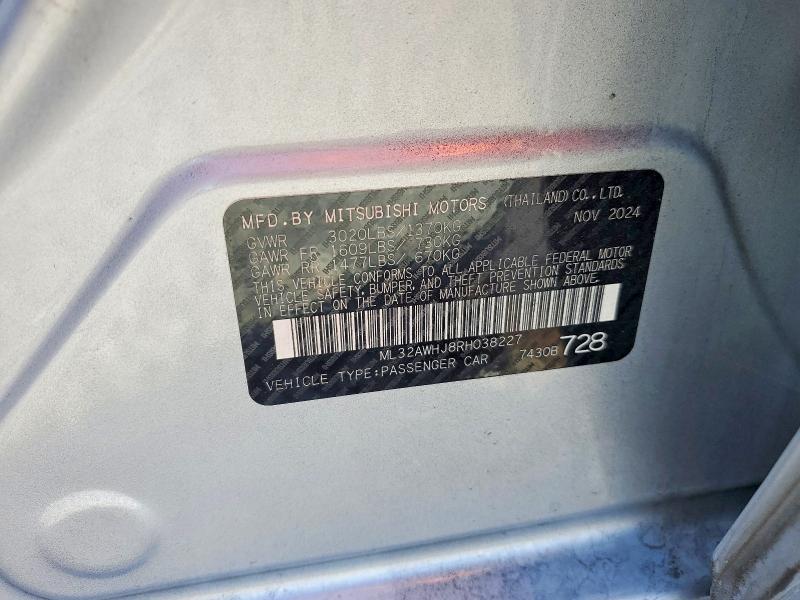 Продаж на аукціоні авто 2024 Mitsubishi Mirage, vin: ML32AWHJ8RH038227, номер лоту: 79201365