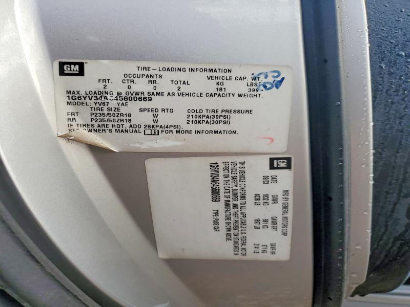 Продаж на аукціоні авто 2004 Cadillac Xlr, vin: 1G6YV34A645600669, номер лоту: 79748605