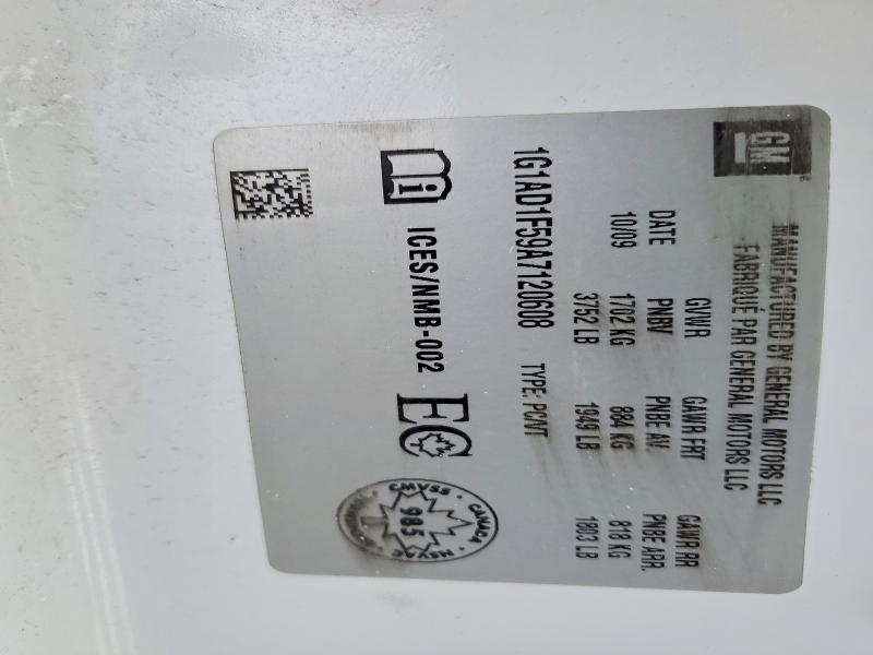 Продаж на аукціоні авто 2010 Chevrolet Cobalt, vin: 1G1AD1F59A7120608, номер лоту: 47015936