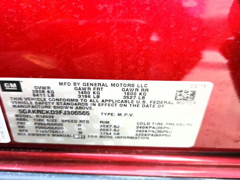 Продаж на аукціоні авто 2015 Buick Enclave, vin: 5GAKRCKD3FJ306565, номер лоту: 42019846