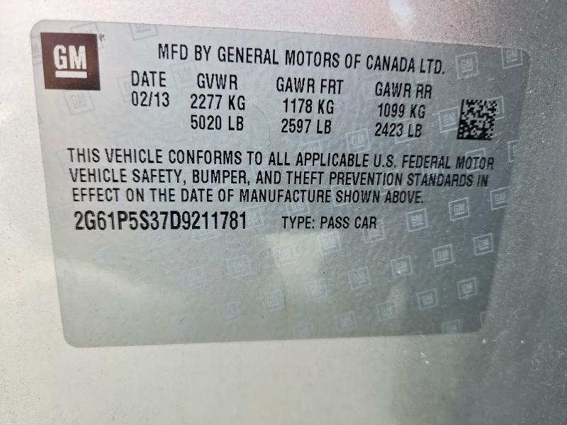 Продаж на аукціоні авто 2013 Cadillac Xts, vin: 2G61P5S37D9211781, номер лоту: 47591546