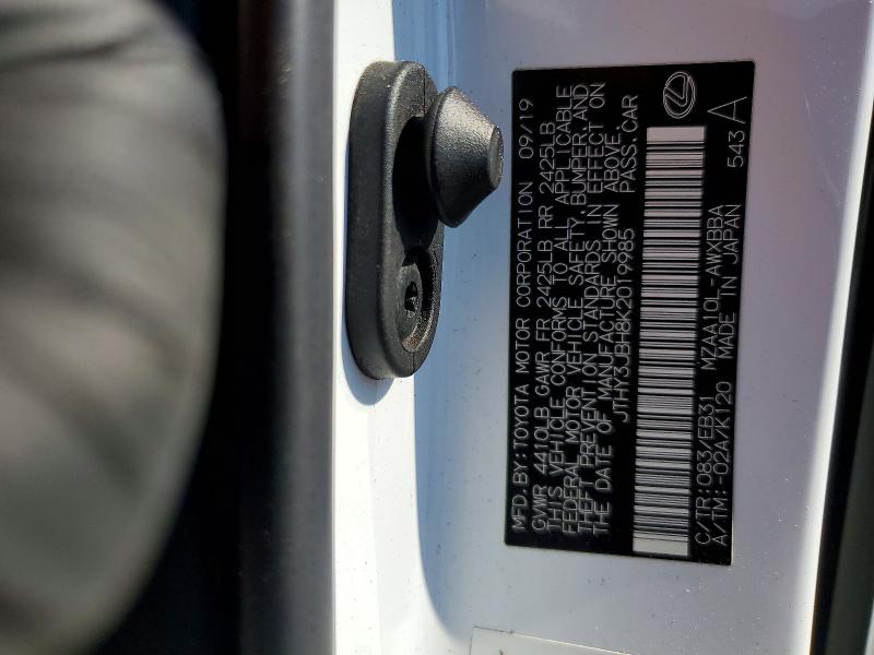 Aukcja sprzedaży 2019 Lexus Ux 200, vin: JTHY3JBH8K2019985, numer aukcji: 46925886