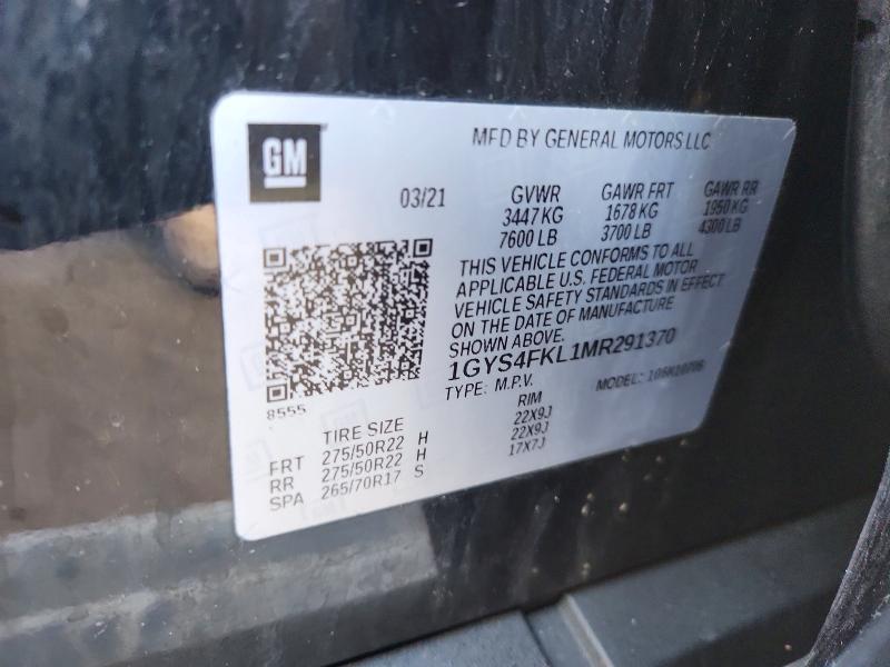Продаж на аукціоні авто 2021 Cadillac Escalade, vin: 1GYS4FKL1MR291370, номер лоту: 46469666