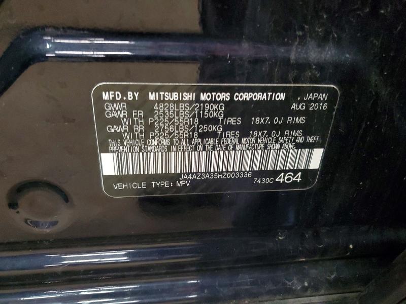 Продаж на аукціоні авто 2017 Mitsubishi Outlander, vin: JA4AZ3A35HZ003336, номер лоту: 46206026