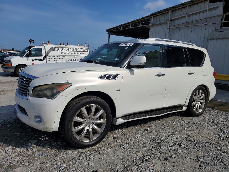 45696376 :رقم المزاد ، JN8AZ2ND1E9750631 vin ، 2014 Infiniti Qx80 مزاد بيع