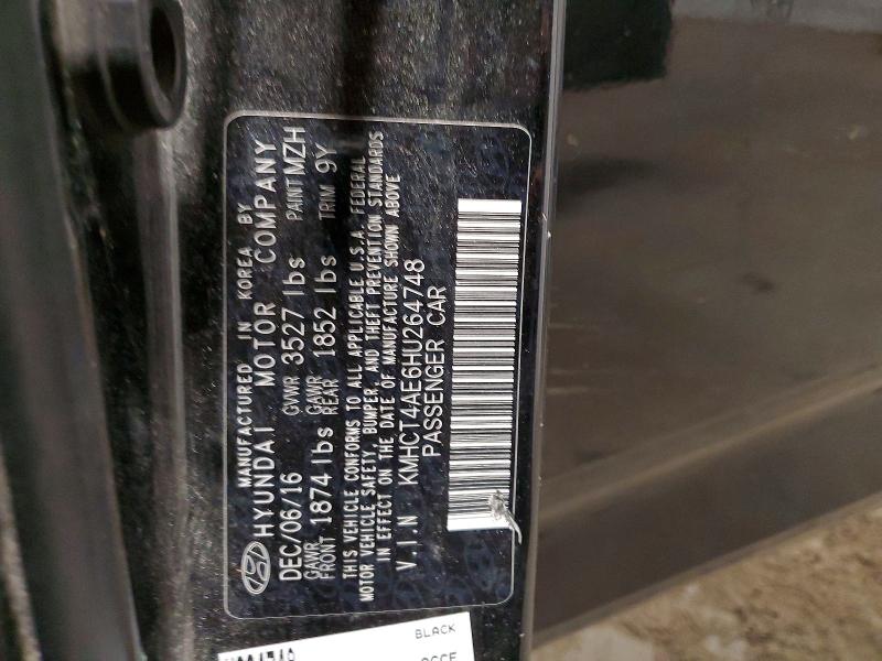 Продаж на аукціоні авто 2017 Hyundai Accent, vin: KMHCT4AE6HU264748, номер лоту: 46405346