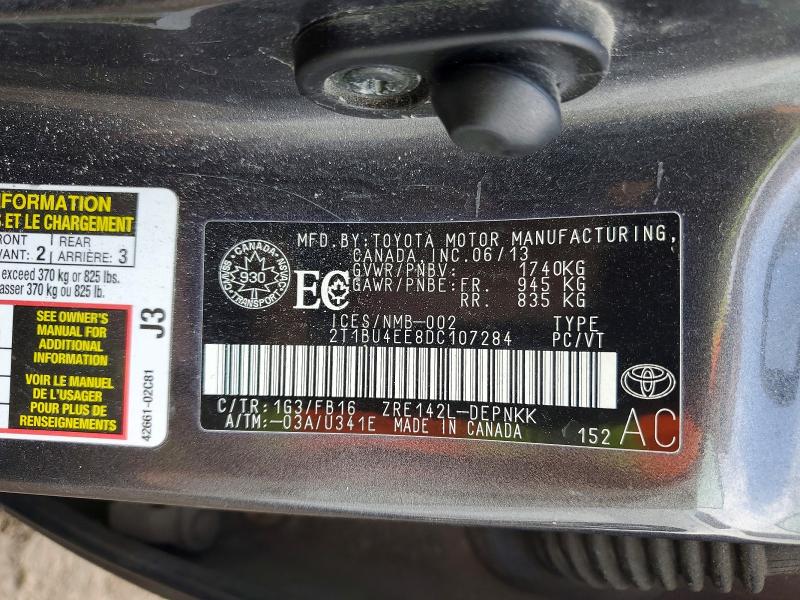 Aukcja sprzedaży 2013 Toyota Corolla, vin: 2T1BU4EE8DC107284, numer aukcji: 79635095