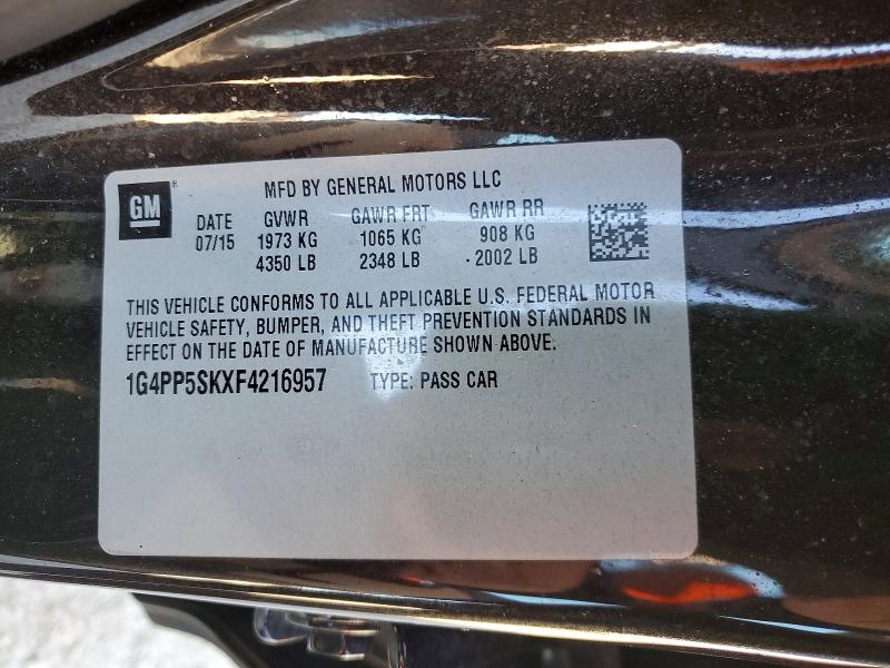41890196 :رقم المزاد ، 1G4PP5SKXF4216957 vin ، 2015 Buick Verano مزاد بيع