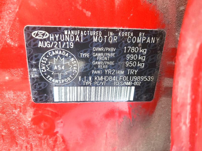 Aukcja sprzedaży 2020 Hyundai Elantra, vin: KMHD84LF0LU989539, numer aukcji: 48250216