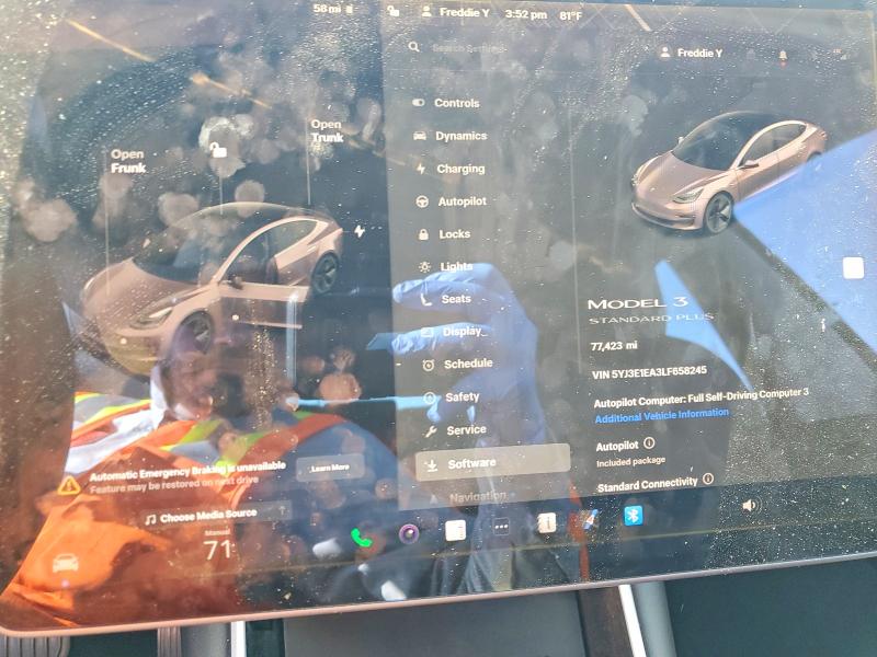 42060876 :رقم المزاد ، 5YJ3E1EA3LF658245 vin ، 2020 Tesla Model 3 مزاد بيع