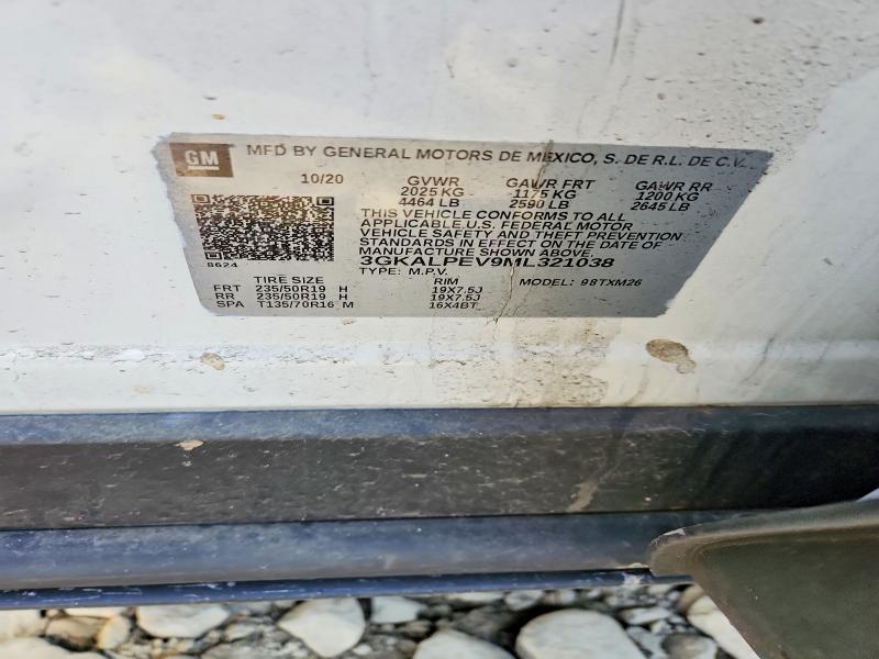 47255486 :رقم المزاد ، 3GKALPEV9ML321038 vin ، 2021 Gmc Terrain مزاد بيع